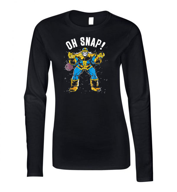 thanos avengers Fekete Női Hosszú Ujjú Póló