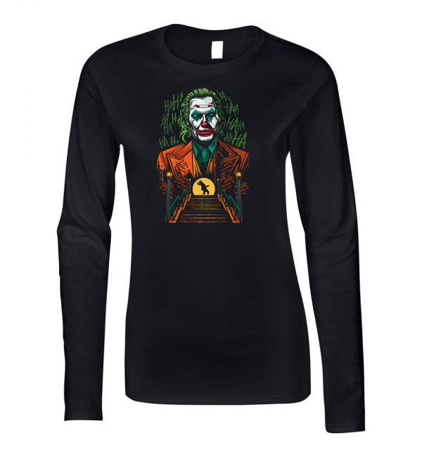 joker Fekete Női Hosszú Ujjú Póló