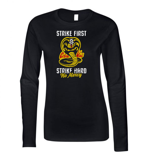 cobra kai karate kölyök Fekete Női Hosszú Ujjú Póló