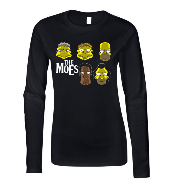 the moes simpson család Fekete Női Hosszú Ujjú Póló