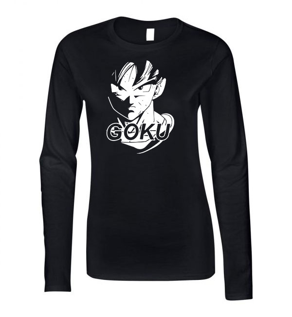 son goku dragon ball Fekete Női Hosszú Ujjú Póló