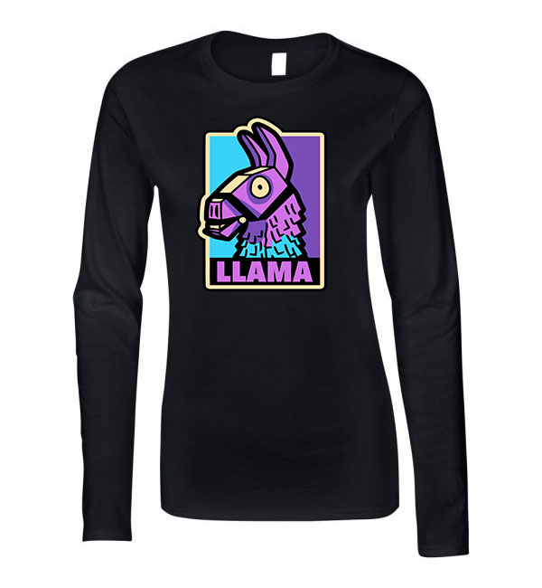 fortnite loot láma Fekete Női Hosszú Ujjú Póló