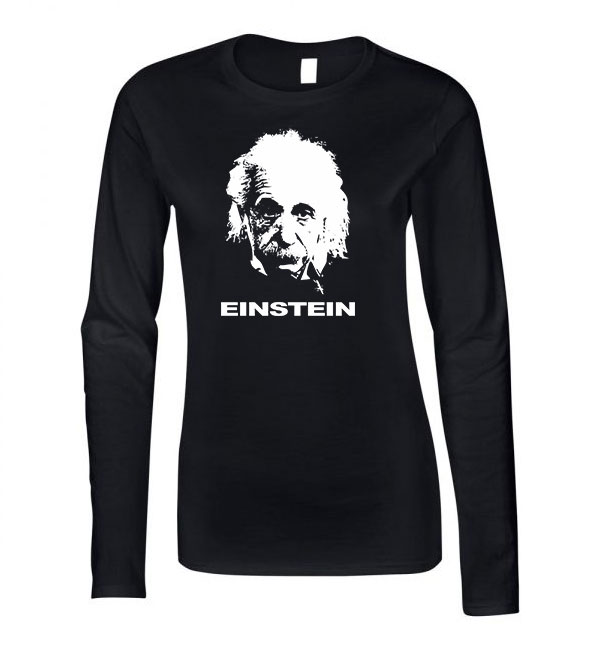 albert einstein Fekete Női Hosszú Ujjú Póló