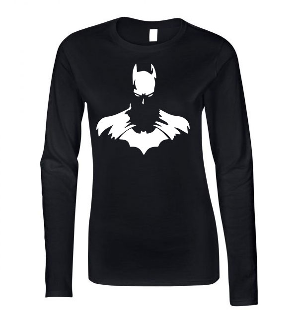 batman Fekete Női Hosszú Ujjú Póló