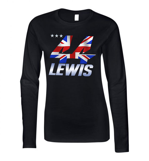lewis hamilton 44 Fekete Női Hosszú Ujjú Póló