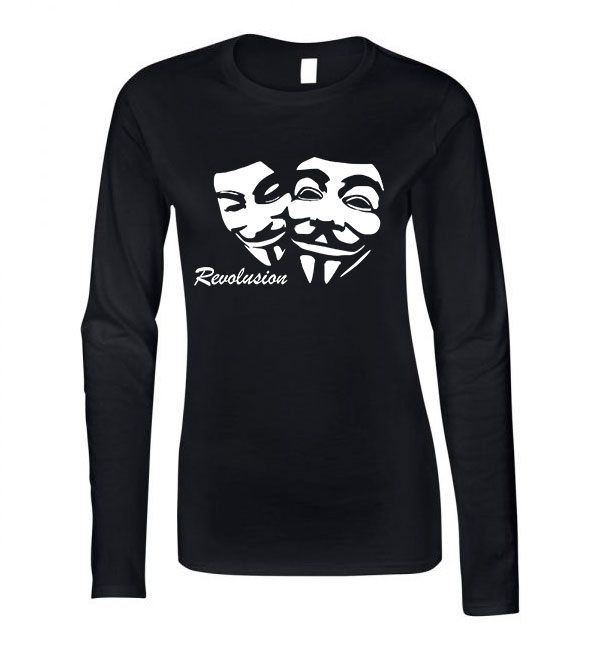 anonymus Fekete Női Hosszú Ujjú Póló
