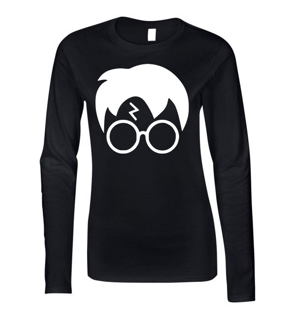 harry potter Fekete Női Hosszú Ujjú Póló