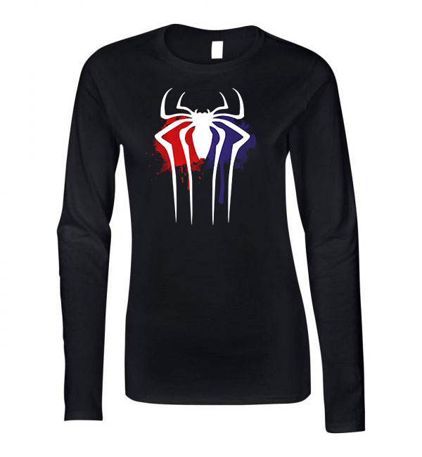 spider man pókember Fekete Női Hosszú Ujjú Póló