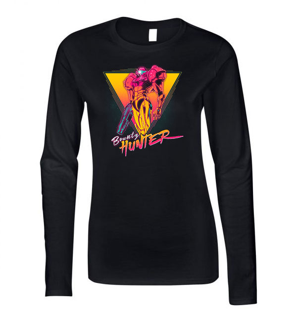 metroid Fekete Női Hosszú Ujjú Póló