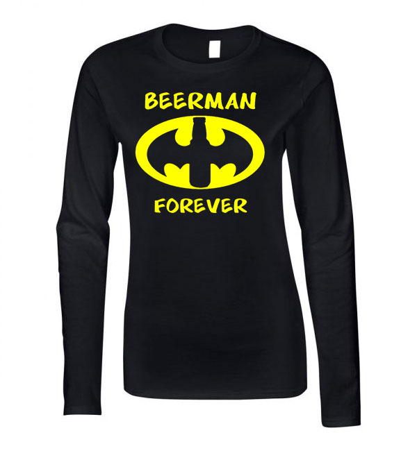 beerman sör alkohol humor Fekete Női Hosszú Ujjú Póló