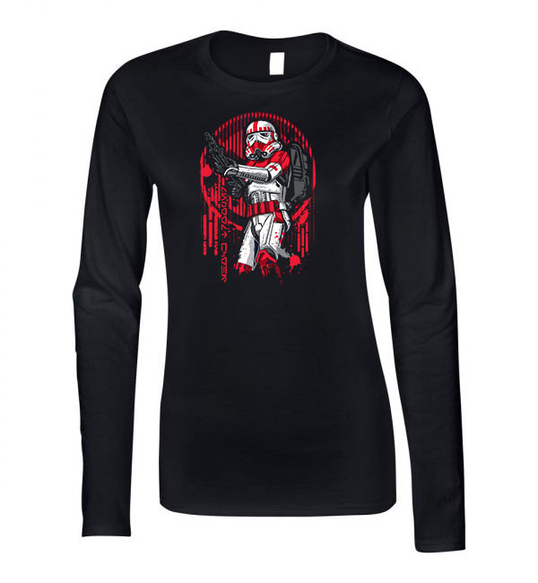 clone trooper star wars Fekete Női Hosszú Ujjú Póló