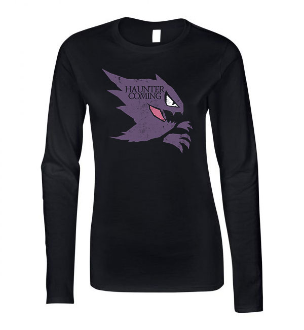 hunter pokemon Fekete Női Hosszú Ujjú Póló