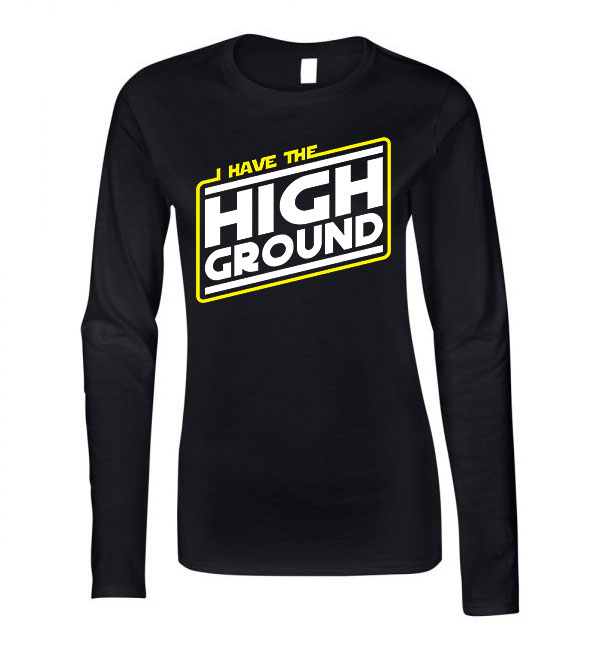 star wars anakin high ground Fekete Női Hosszú Ujjú Póló