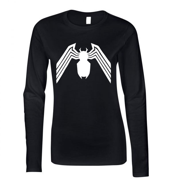 pókember spider man spider chest Fekete Női Hosszú Ujjú Póló