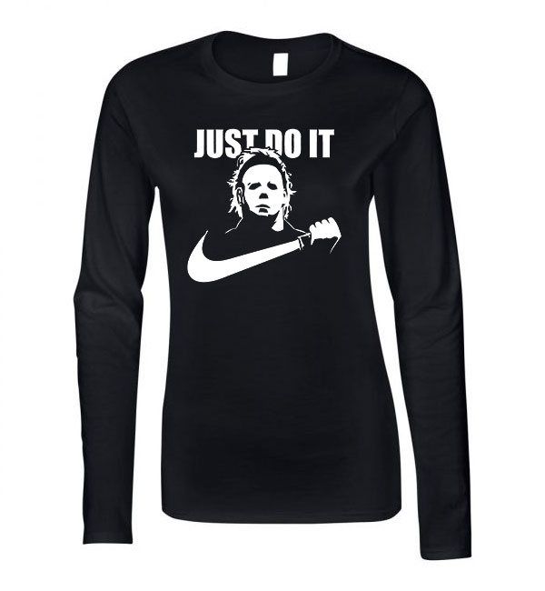 halloween mike myers just kill horror Fekete Női Hosszú Ujjú Póló