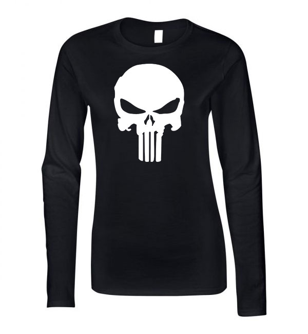 the punisher a megtorló Fekete Női Hosszú Ujjú Póló