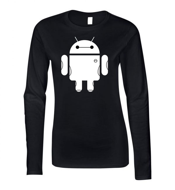 android bay max Fekete Női Hosszú Ujjú Póló