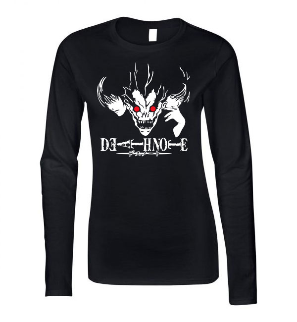 death note halál lista Fekete Női Hosszú Ujjú Póló