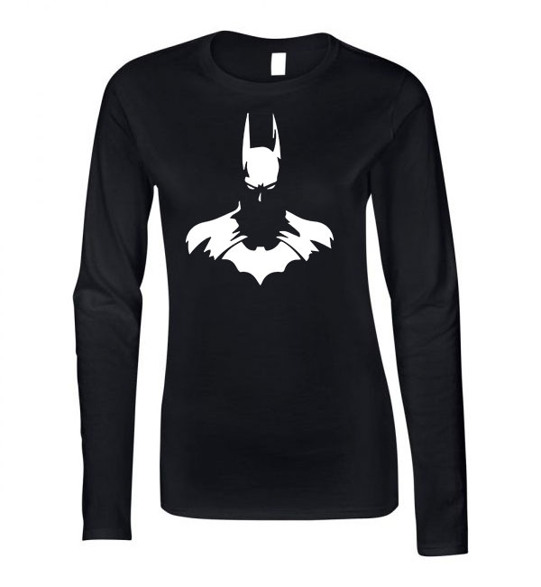 batman Fekete Női Hosszú Ujjú Póló
