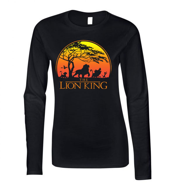 the lion king az oroszlánkirály Fekete Női Hosszú Ujjú Póló