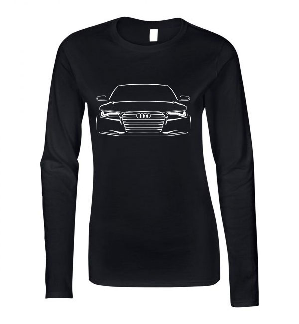 audi audis Fekete Női Hosszú Ujjú Póló