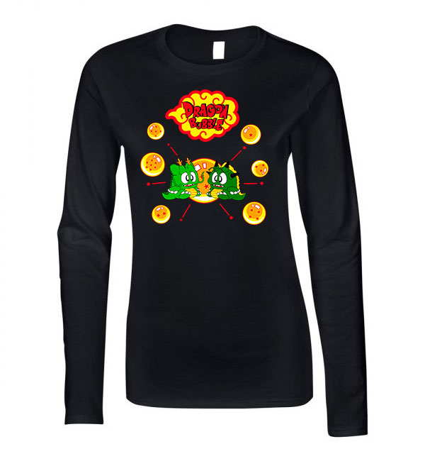 om nom dragon Fekete Női Hosszú Ujjú Póló