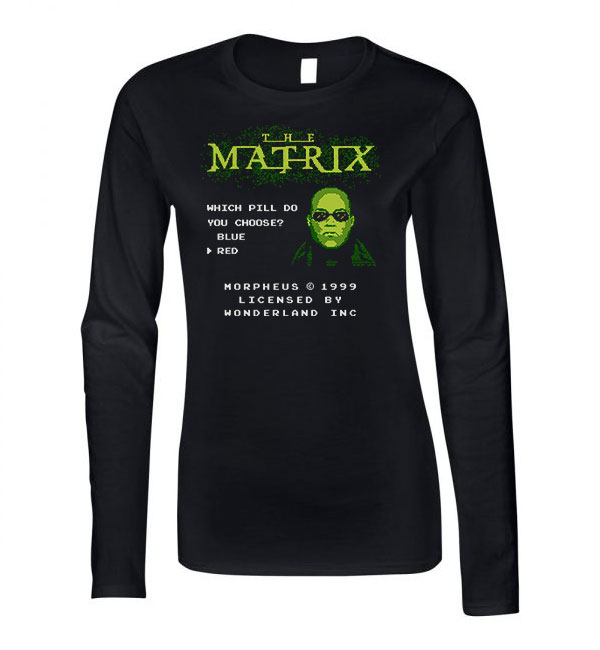 matrix morpheus Fekete Női Hosszú Ujjú Póló