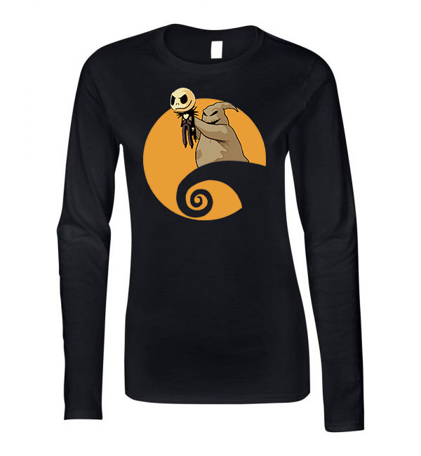 jack skellington karácsony Fekete Női Hosszú Ujjú Póló