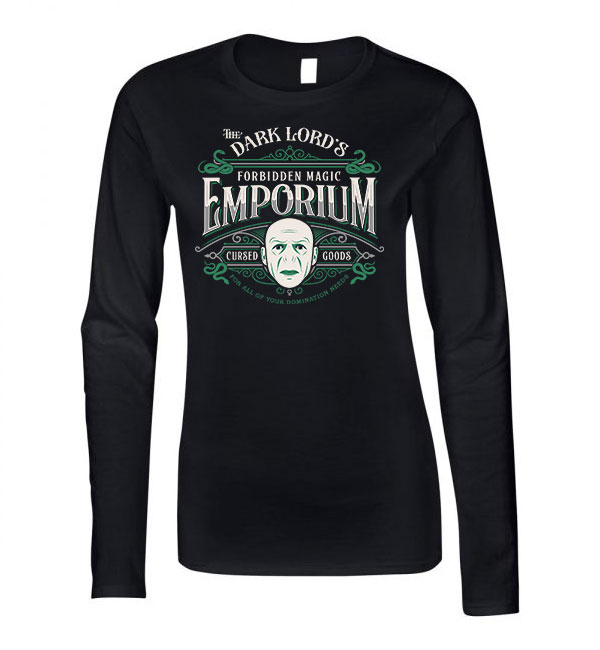 harry potter lord voldemort Fekete Női Hosszú Ujjú Póló