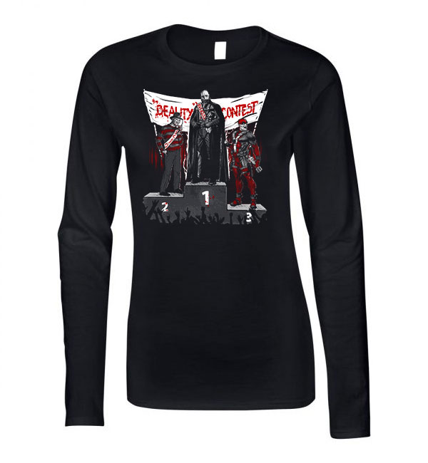 darth vader freddy krueger Fekete Női Hosszú Ujjú Póló