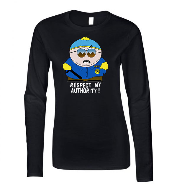 south park eric cartman Fekete Női Hosszú Ujjú Póló