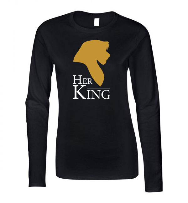 her king páros pároknak Fekete Női Hosszú Ujjú Póló