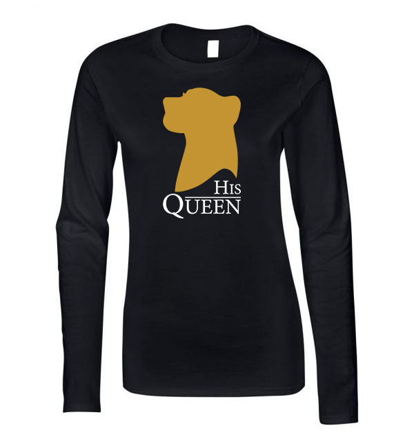 his queen páros pároknak Fekete Női Hosszú Ujjú Póló