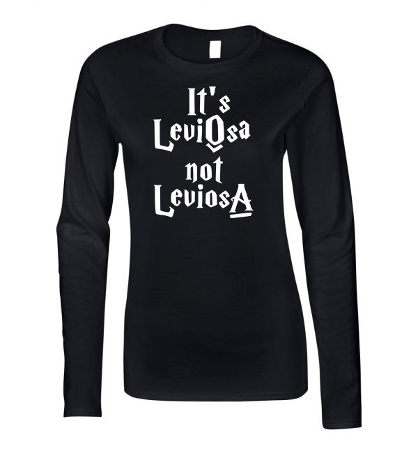 its leviosa not leviosa wingardium leviosa Fekete Női Hosszú Ujjú Póló