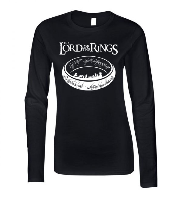 the lord of the rings a gyűrűk ura Fekete Női Hosszú Ujjú Póló