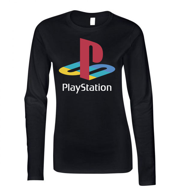 playstation Fekete Női Hosszú Ujjú Póló