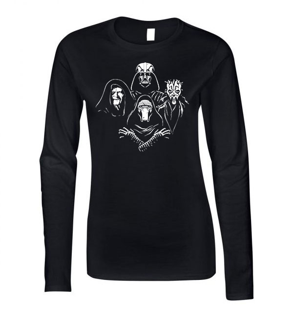 darth vader kylo ren darth maul emperor star wars sith Fekete Női Hosszú Ujjú Póló