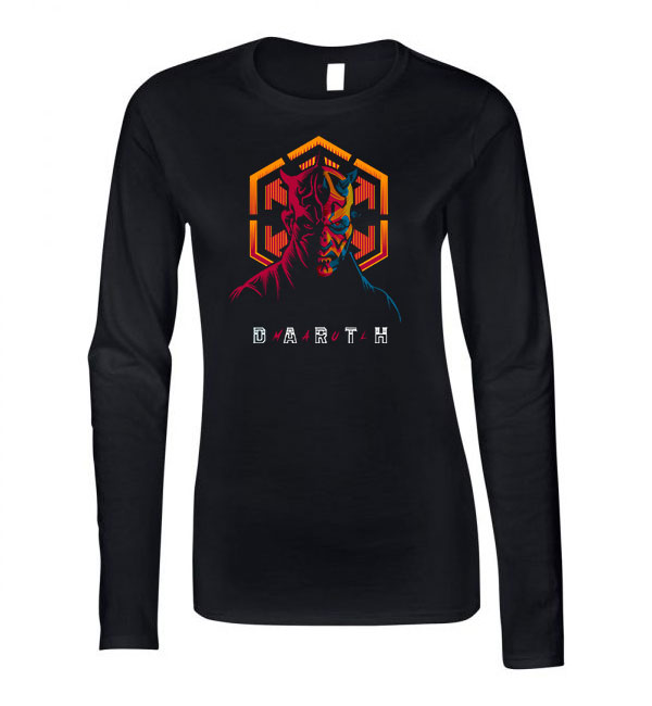 darth maul star wars Fekete Női Hosszú Ujjú Póló