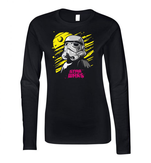 star wars storm trooper Fekete Női Hosszú Ujjú Póló