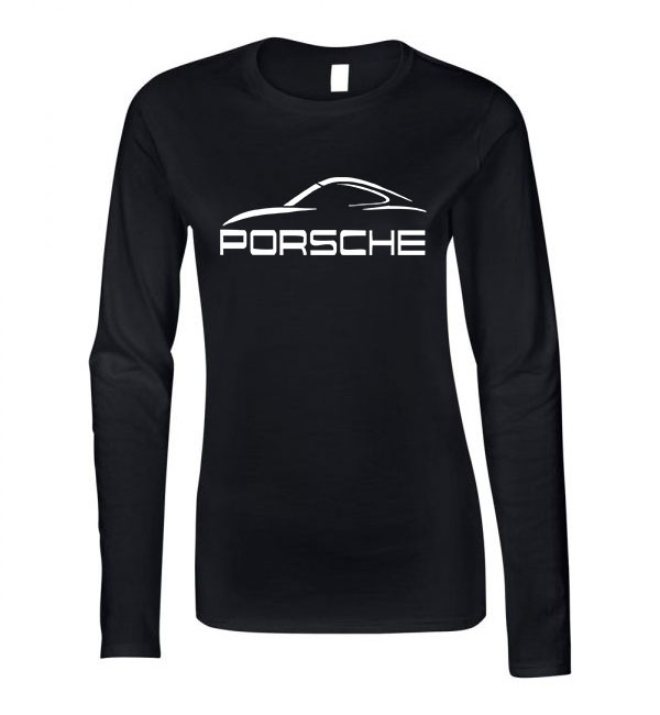porsche Fekete Női Hosszú Ujjú Póló