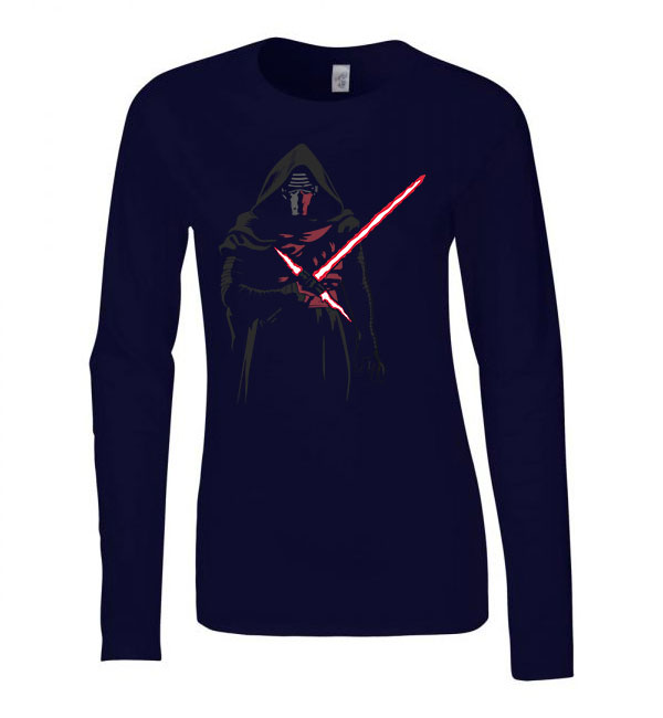 kylo ren star wars Sötétkék Női Hosszú Ujjú Póló