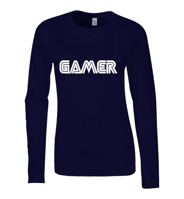 gamer gaming Sötétkék Női Hosszú Ujjú Póló