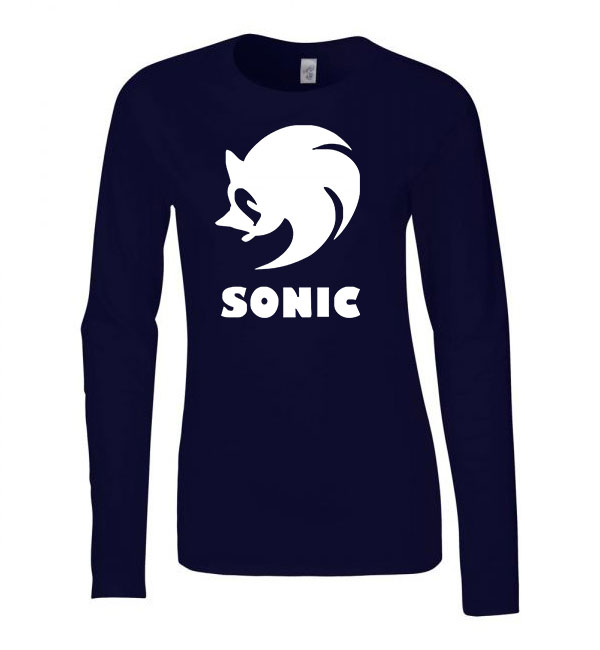 sonic Sötétkék Női Hosszú Ujjú Póló