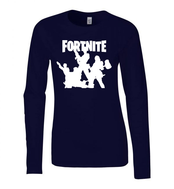 fortnite squad Sötétkék Női Hosszú Ujjú Póló