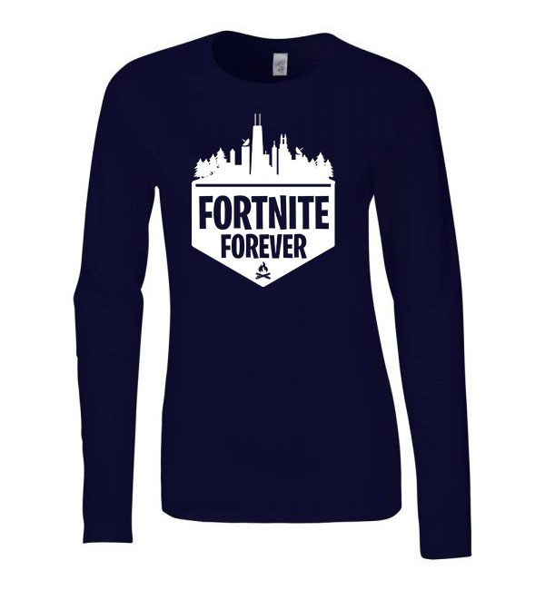 fortnite forever Sötétkék Női Hosszú Ujjú Póló