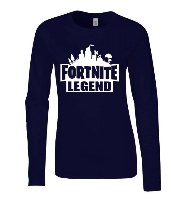 fortnite legend Sötétkék Női Hosszú Ujjú Póló
