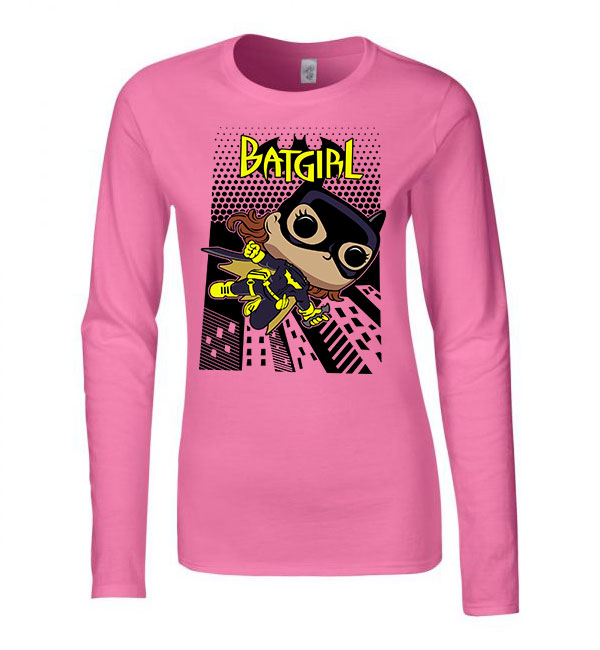 Batgirl Rózsaszín Női Hosszú Ujjú Póló