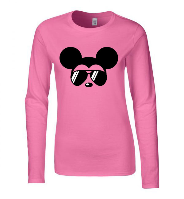 Mickey Egér Rózsaszín Női Hosszú Ujjú Póló