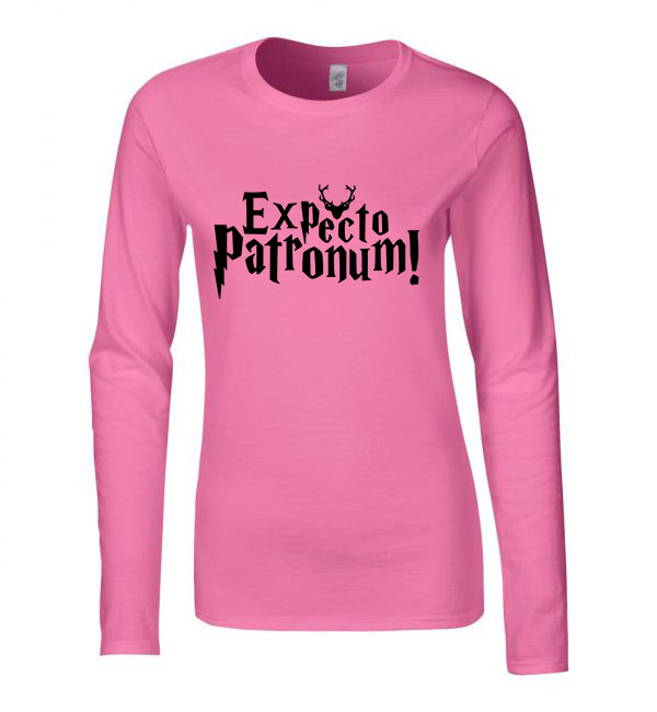 harry potter expecto patronum Rózsaszín Női Hosszú Ujjú Póló