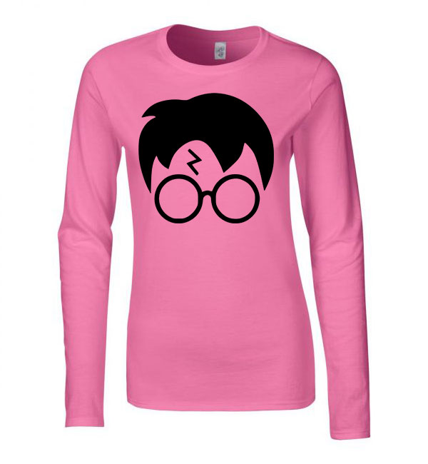harry potter Rózsaszín Női Hosszú Ujjú Póló